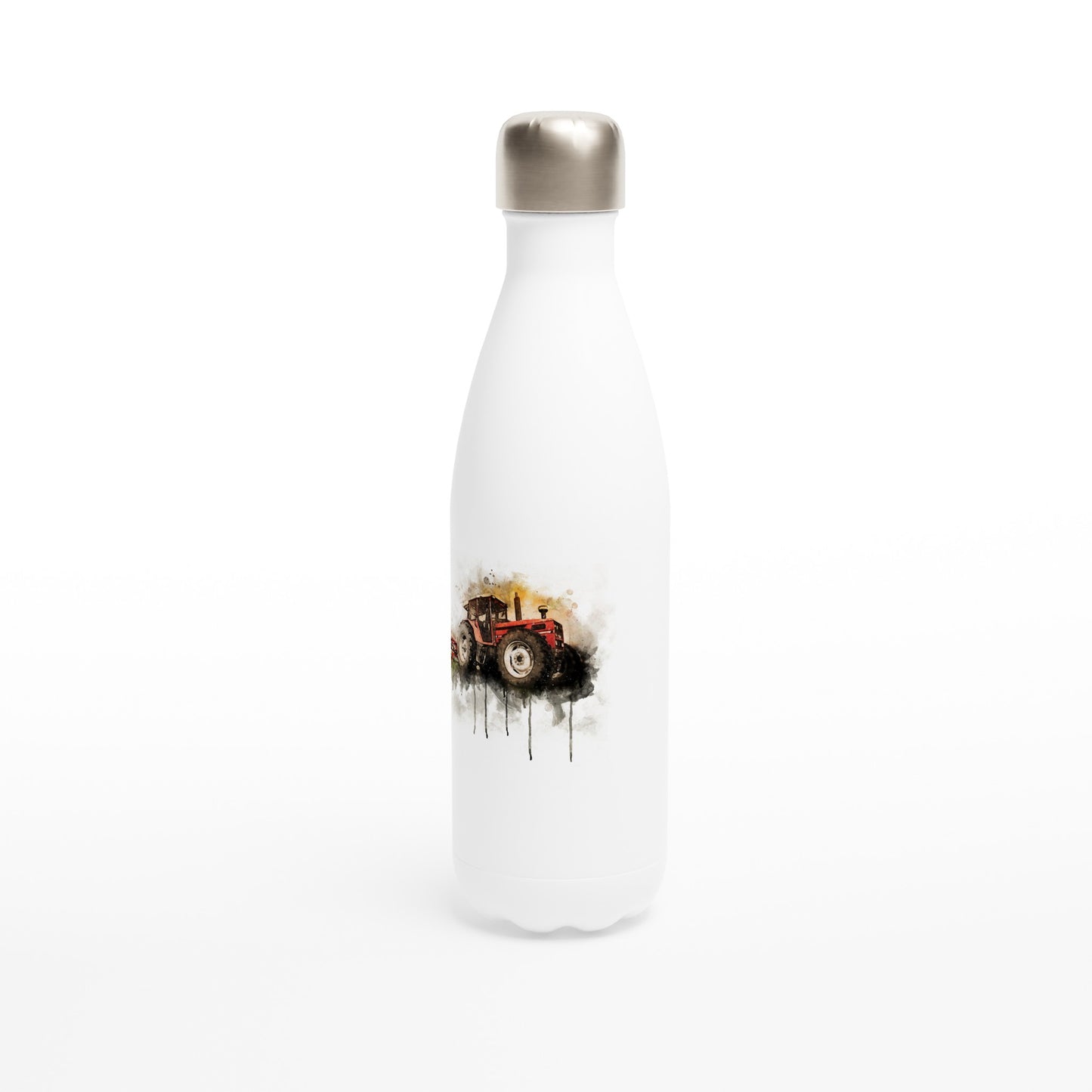 White 17oz Stainless Steel Water Bottle