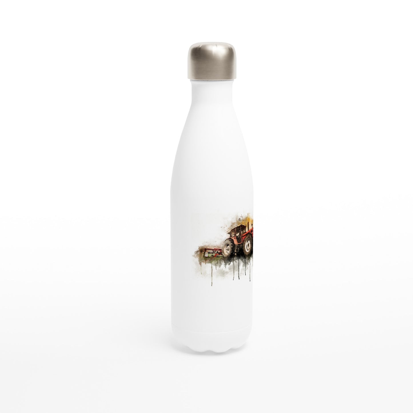 White 17oz Stainless Steel Water Bottle
