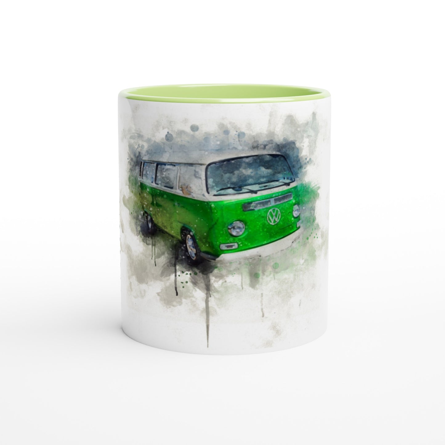 White 11oz Ceramic Mug with Color Inside