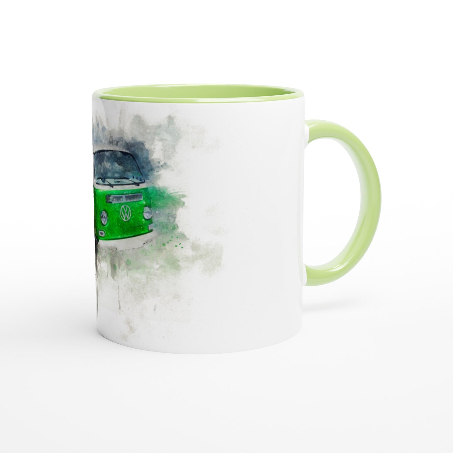 White 11oz Ceramic Mug with Color Inside