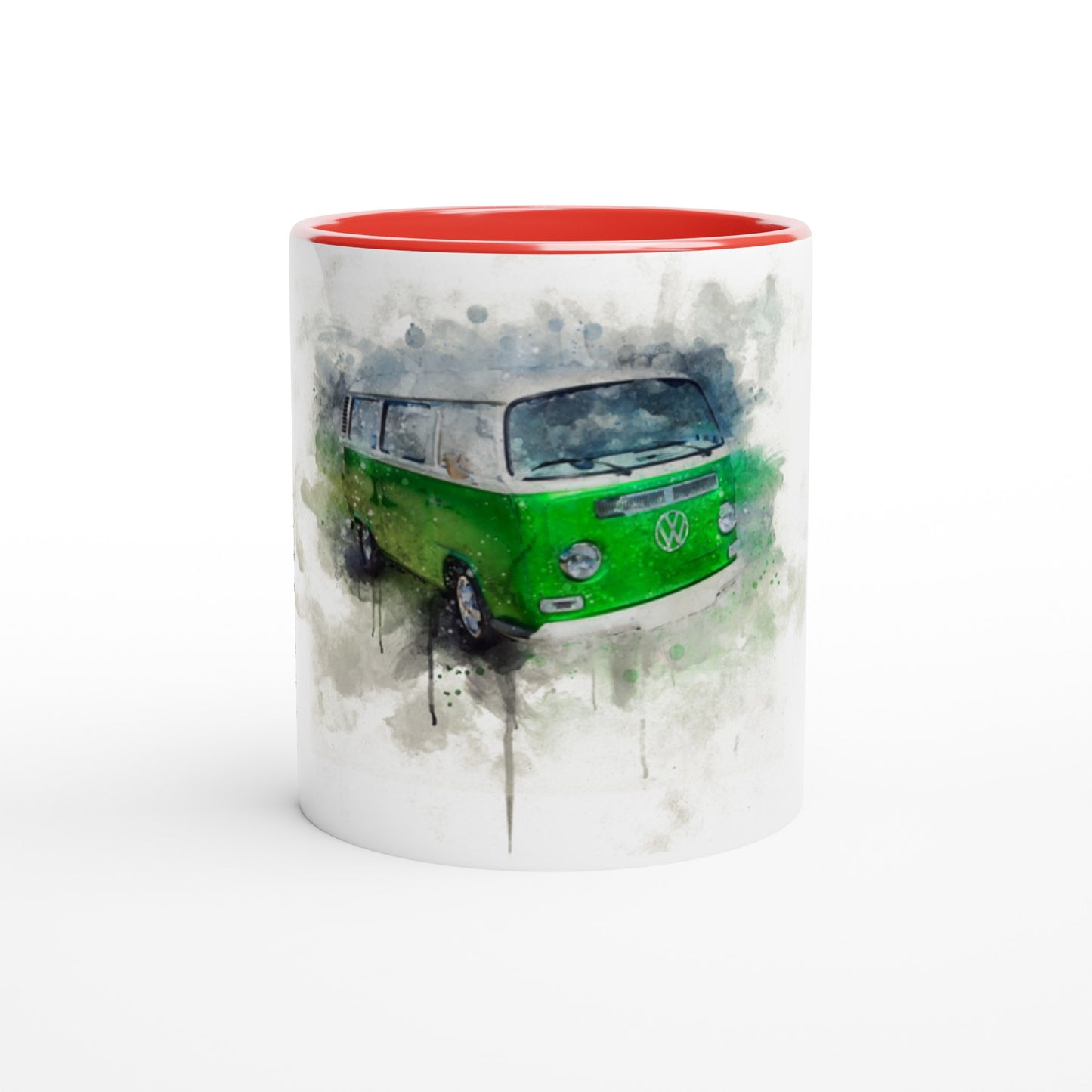 White 11oz Ceramic Mug with Color Inside