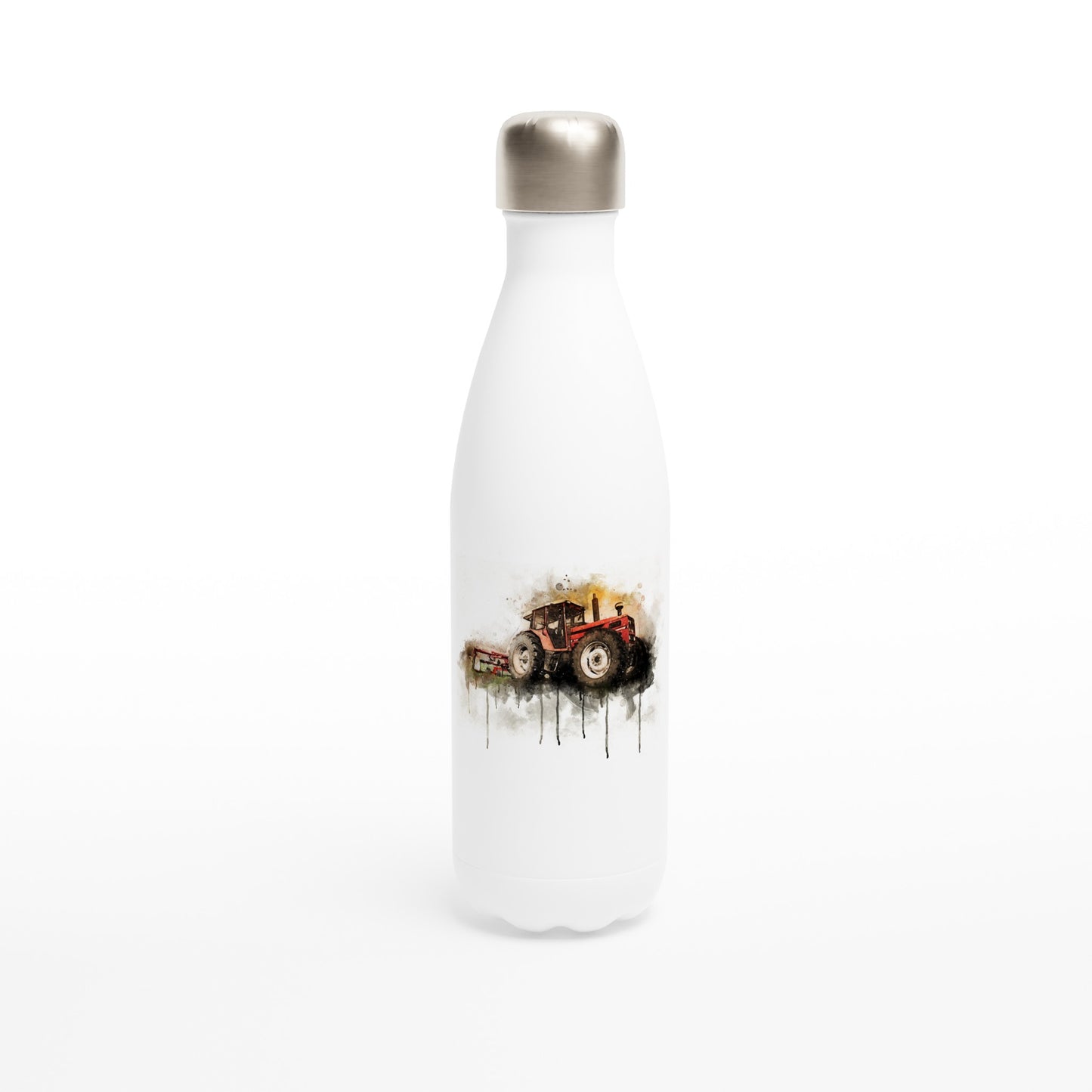 White 17oz Stainless Steel Water Bottle