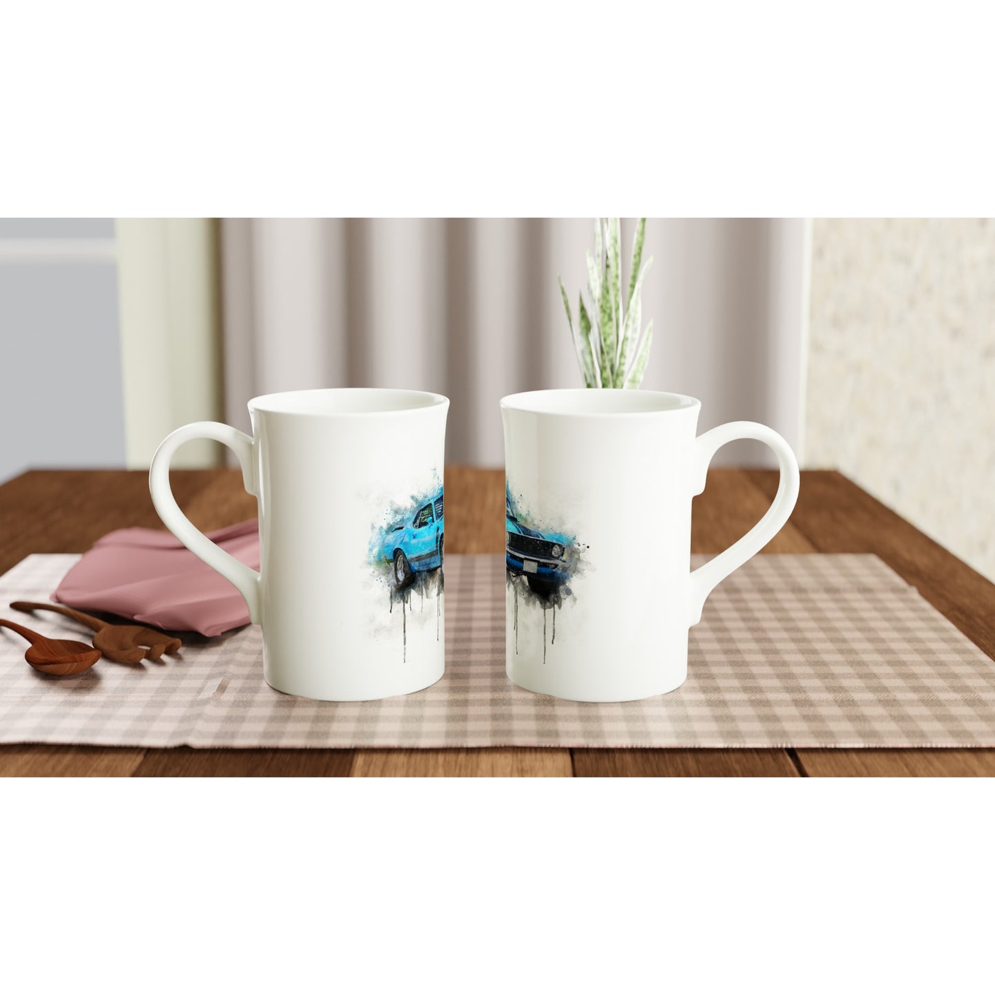 White 10oz Porcelain Slim Mug