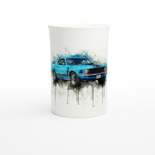 White 10oz Porcelain Slim Mug