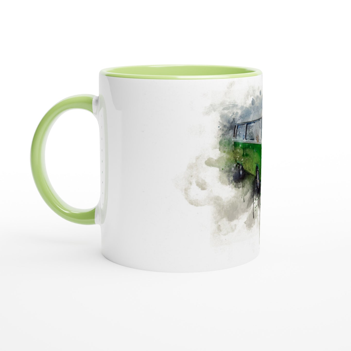 White 11oz Ceramic Mug with Color Inside