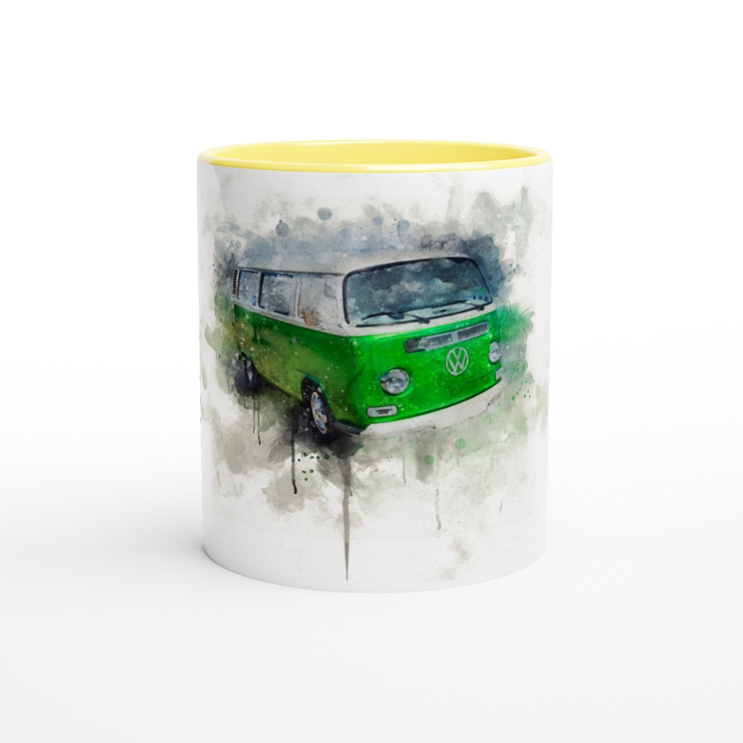 White 11oz Ceramic Mug with Color Inside